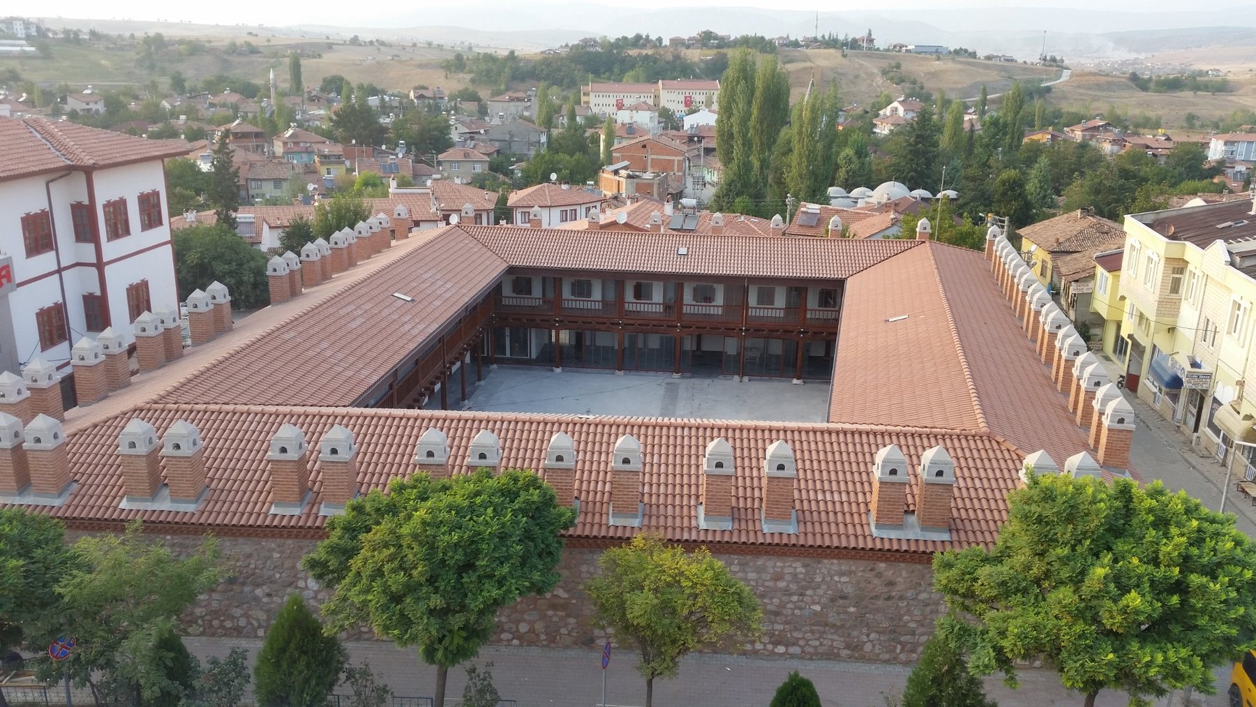 Vezirköprü Taşhan restorasyon sonrası havadan görünüm
