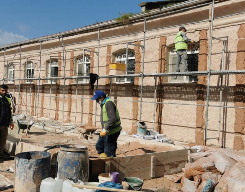 Selimiye Kışlası şantiye dış cephe çalışması