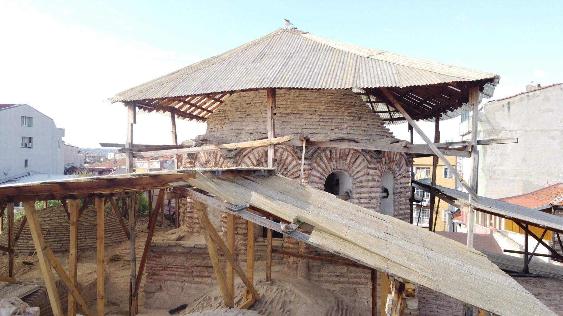 Eski İmaret-i Atik Camii kubbe restorasyon öncesi
