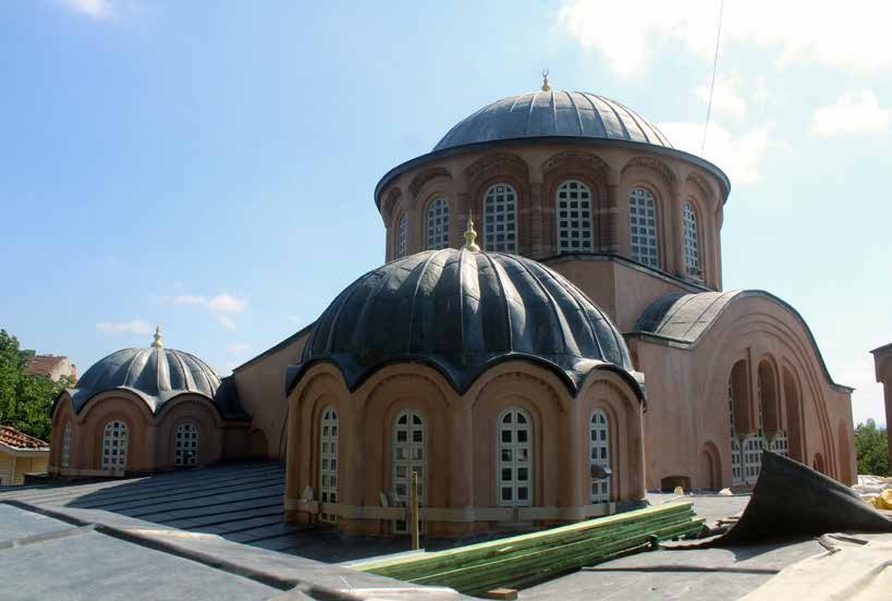 Kariye Camii kubbe restorasyonu sonrası