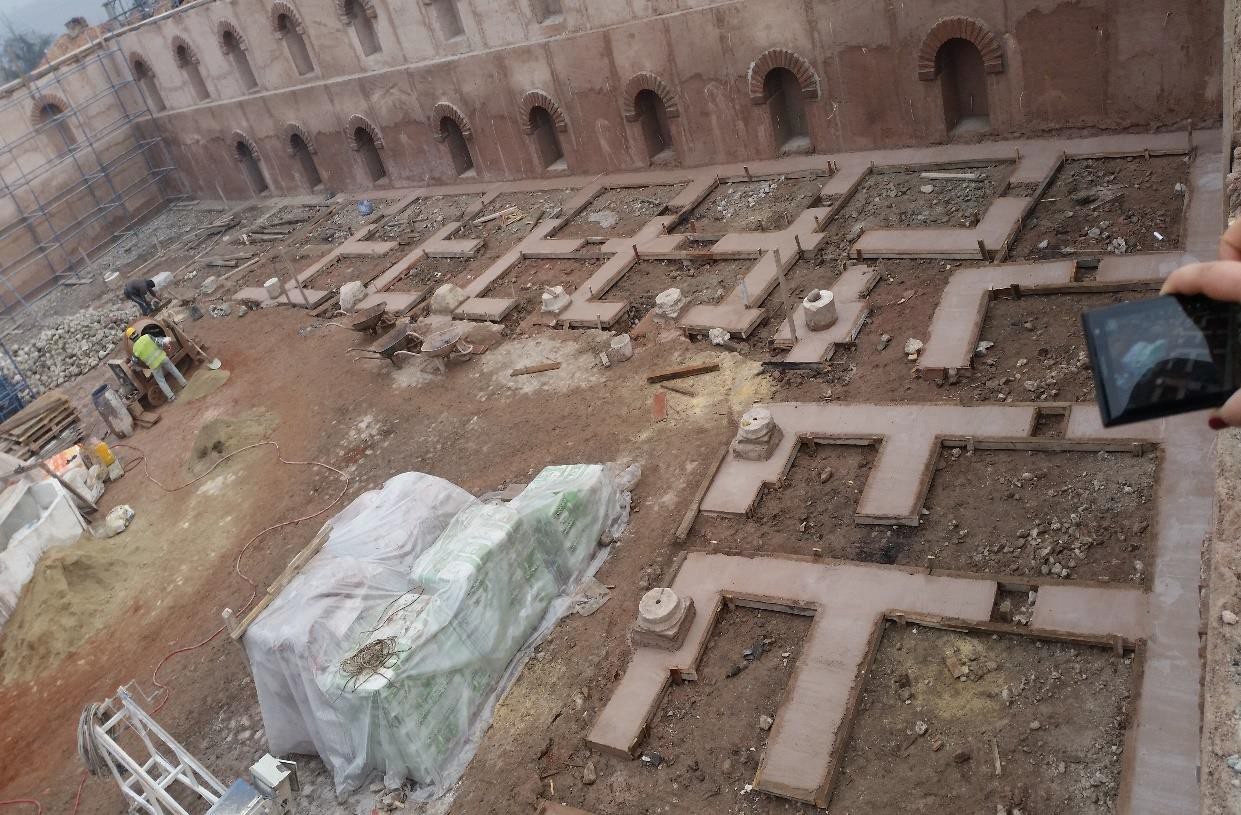 Vezirköprü Taşhan temel güçlendirme uygulaması