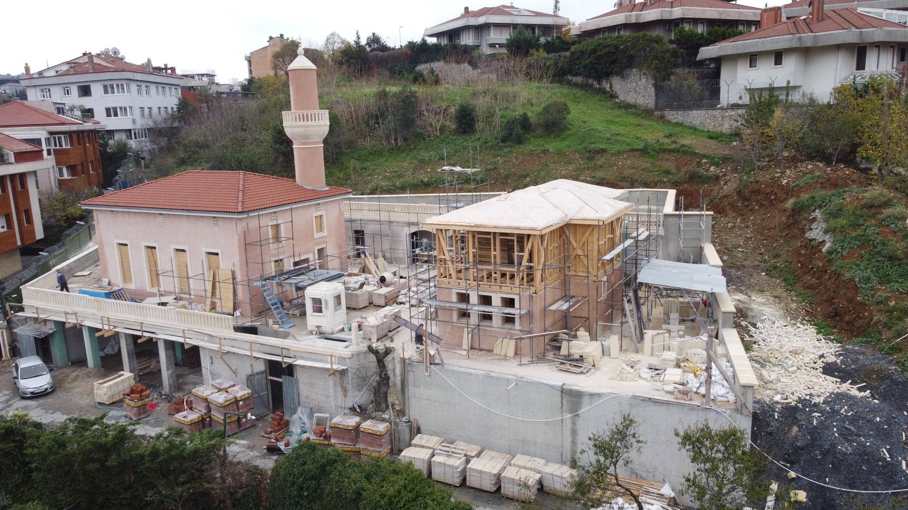 Fıstıklı Mescidi ahşap müştemilat konstrüksiyonu