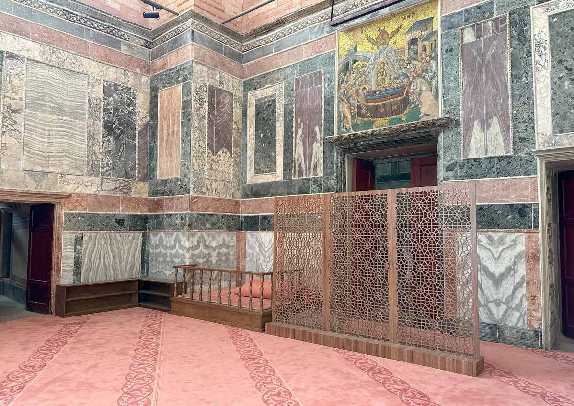 Kariye Camii harim iç mekan