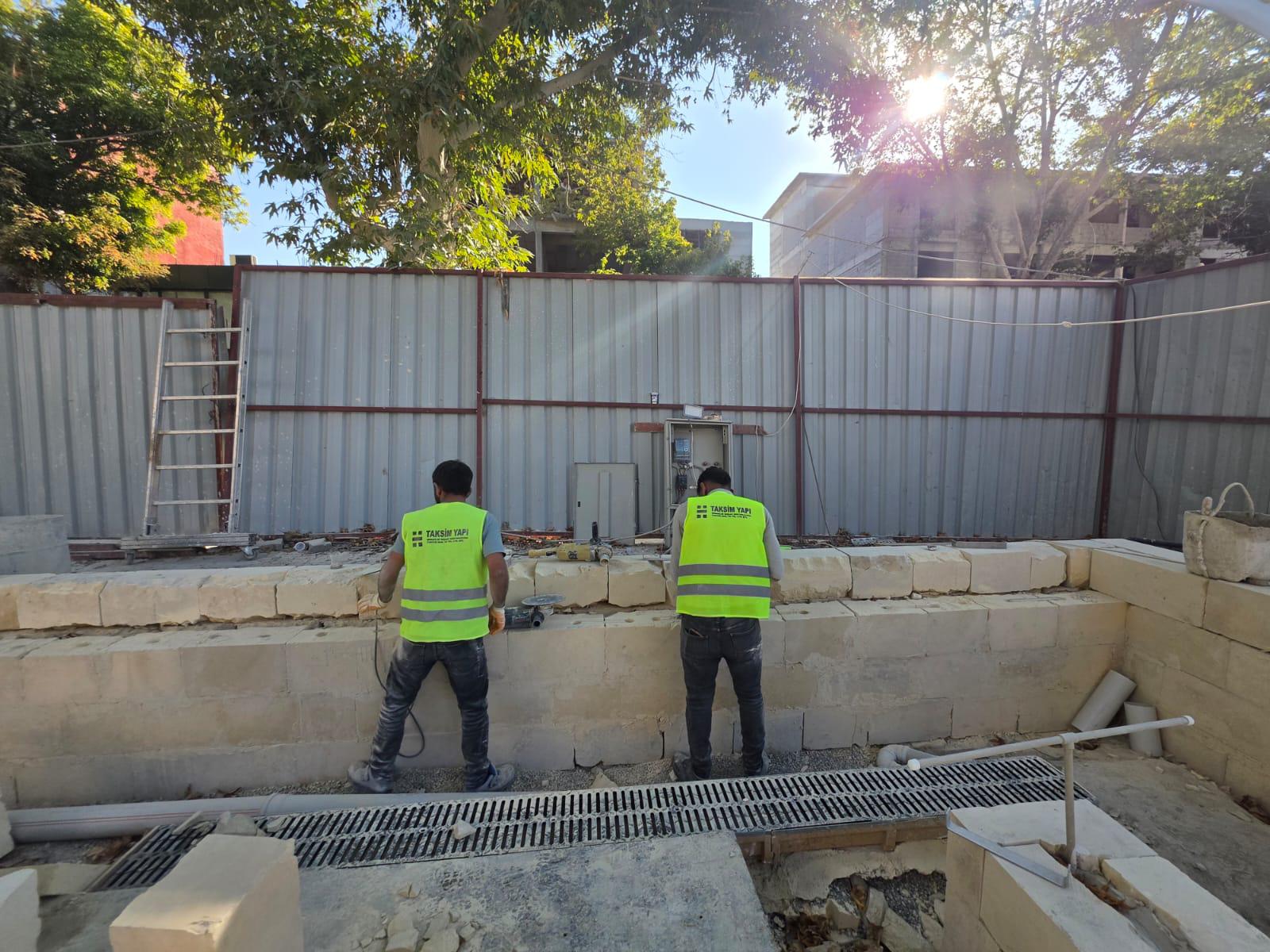 Bahçe duvarı kazı ve drenaj imalatı